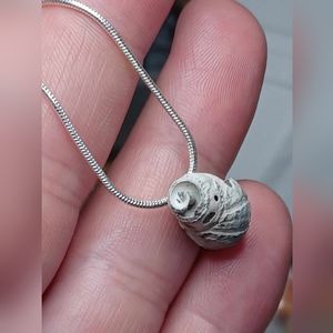 Handpicked/Handmade Seashell Necklace 925 Sterling Silver